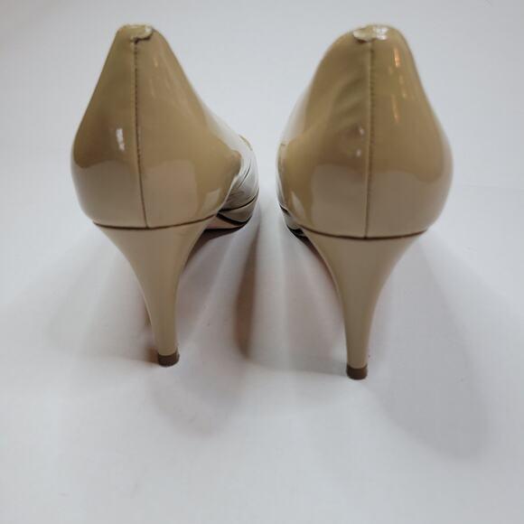 Cole Haan NikeAir Women's Nude Beige Patten Leather Pumps 3" Heel Size 9.5B - Picture 7 of 9